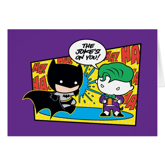 Chibi Joker Pranking Chibi Batman (Devant horizontal)