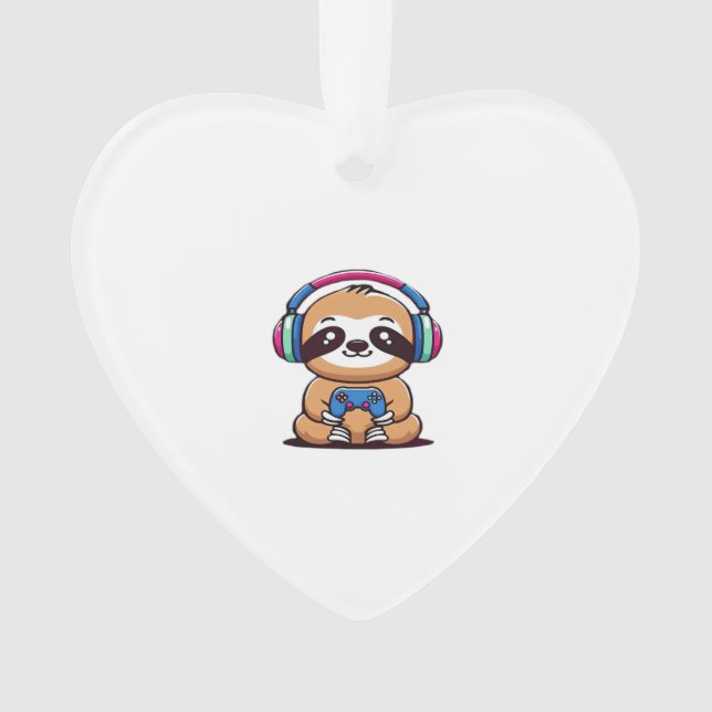 Chibi Kawaii Sloth Gamer � Cute Funny Animal with  (devant)