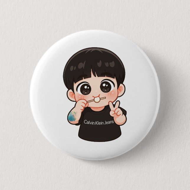 Chibi Music Pin – Golden Era Inspired Badge (Devant)