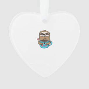 Chibi Paresseux Amoureux de Café � Mignon Kawaii P
