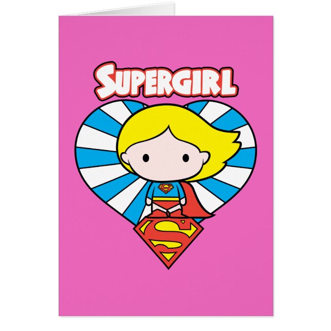 Chibi Supergirl Starburst Coeur et logo (Devant)