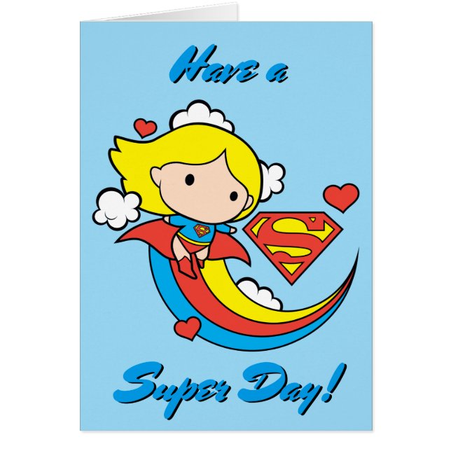 Chibi Supergirl volant arc-en-ciel (Devant)