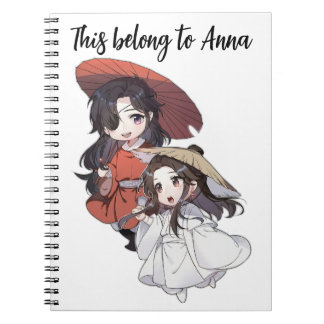 Chibi Tianguan Cifu Carnet personnalisé en spirale