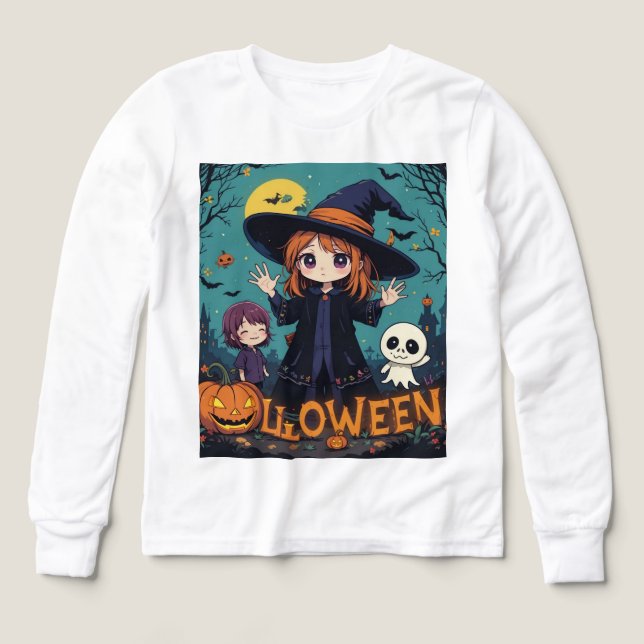 Chibi Witch Halloween Design (Motif recto)