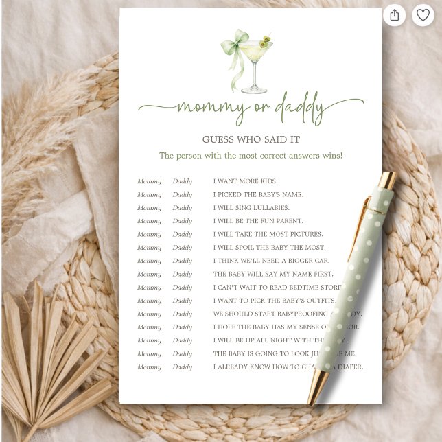 Chic A Tini One Mommy or Daddy Guess Who Said It (Créateur téléchargé)