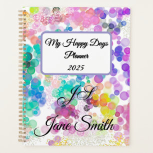 Chic Abstrait Bokeh My Happy Days Monogramme