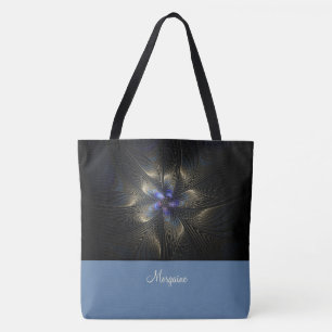 Chic Abstrait Fractal Sac fourre-tout Monogramme