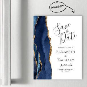 Chic Agate Bleu Nuit Or Magnetique Enregistrez la 