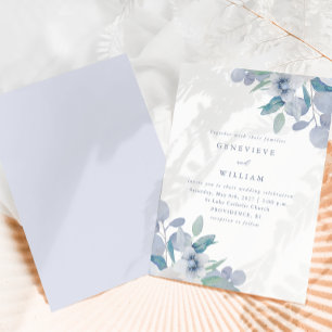 Chic Airy Blue Floral Bouquet Mariage