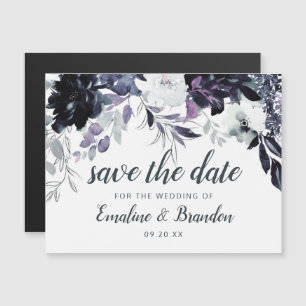Chic Aquarelle Florale Nocturne Enregistrer la Dat