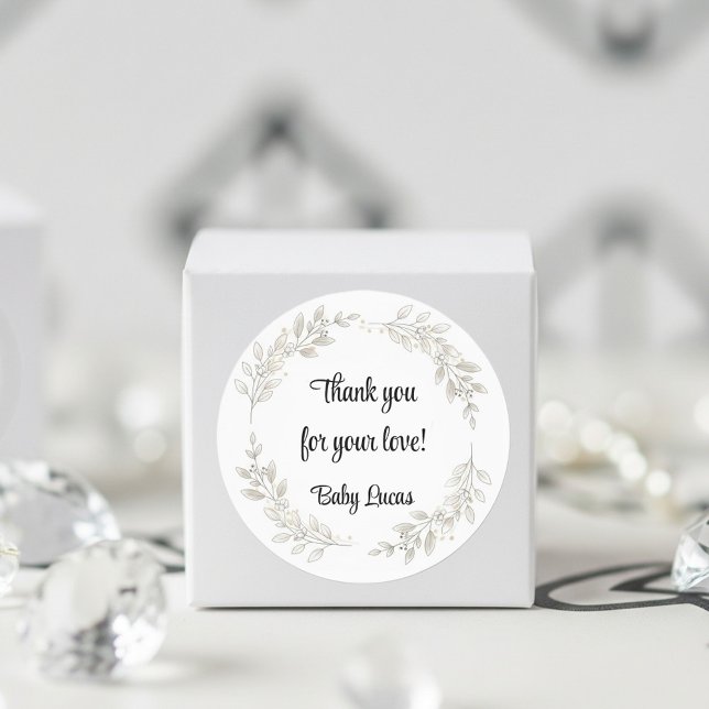 Chic Baby Shower Water Bottle Stickers  (Créateur téléchargé)