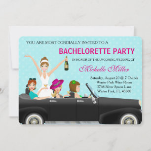 Chic Bachelorette Bash Invitation personnalisée