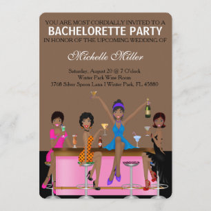 Chic Bachelorette Bash Invitation personnalisée