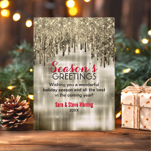 Chic beige or gouttes parties scintillant Noël nou