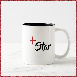 Chic Black Blanc et Red Star Diva Mug