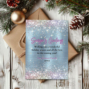 Chic bleu de glace fausse parties scintillant Noël