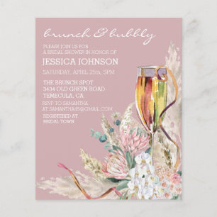 Chic Boho Champagne Brunch Bubbly Enterrement de V