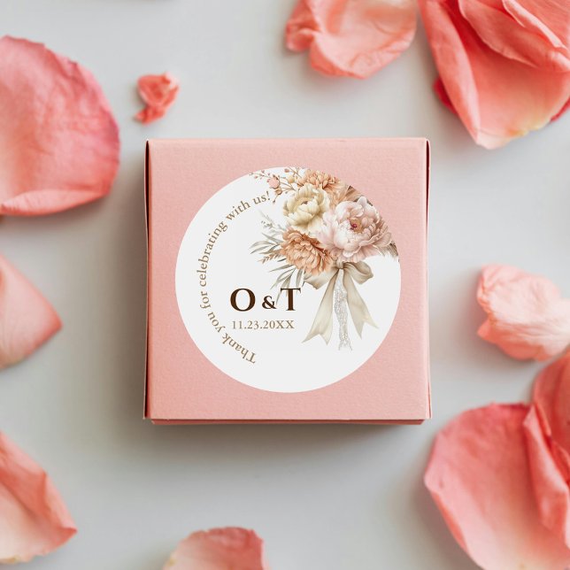 Chic Boho style Mariage Merci Favor Sticker (Créateur téléchargé)