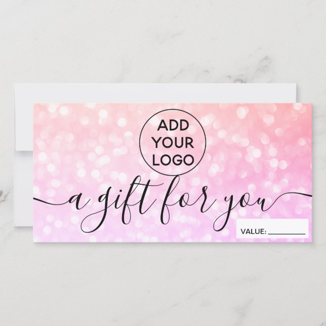 Chic bokeh parties scintillant rose logo certifica (Devant)