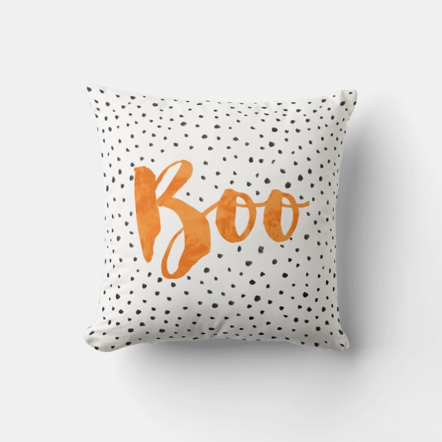 Chic Boo Halloween Coussin pointillé (Recto)