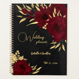 Chic bordeaux et or noir mariage
