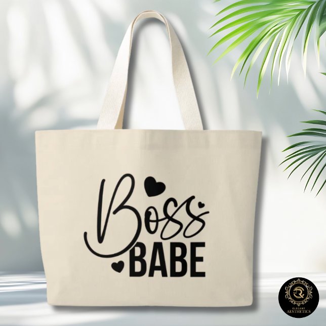 Chic Boss Babe Everyday Cotton Tote Bag (Créateur téléchargé)