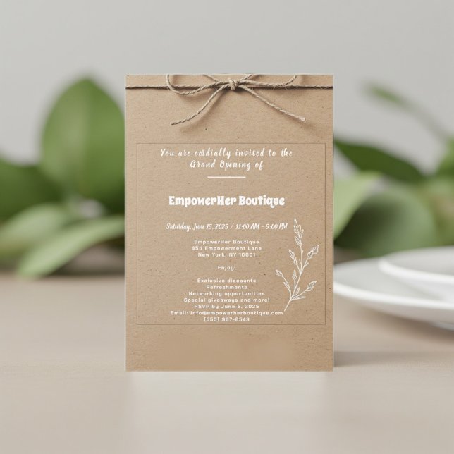 Chic Boutique Grand Opening Invitation | Stylish (Créateur téléchargé)