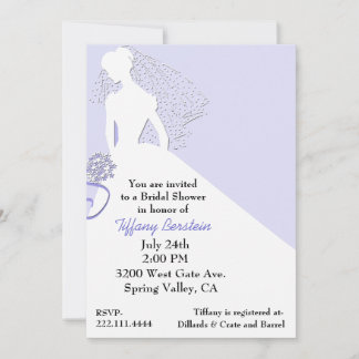Chic Bride dans Veil Invitation de douche nuptiale