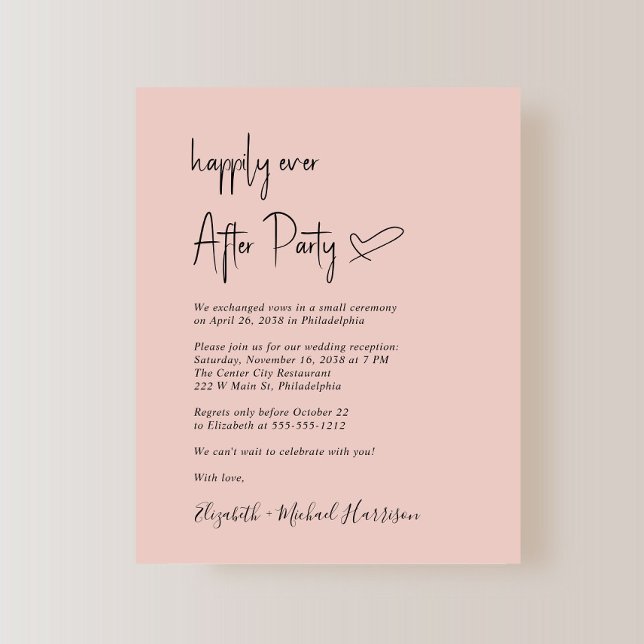 Chic Budget Mariage Réception Invitation (Créateur téléchargé)