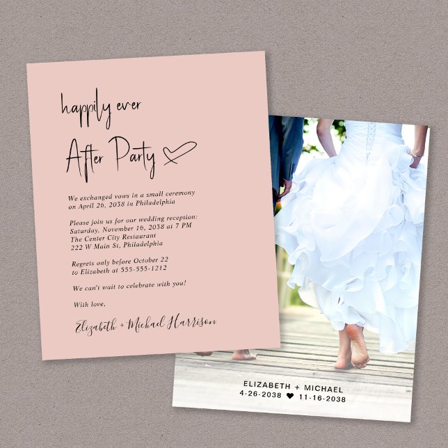 Chic Budget Photo mariage réception invitation (Créateur téléchargé)