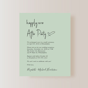 Chic Budget Sage Mariage Réception Invitation