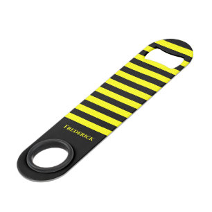 Chic Bumble Bee Style Black Yellow Stripes Motif