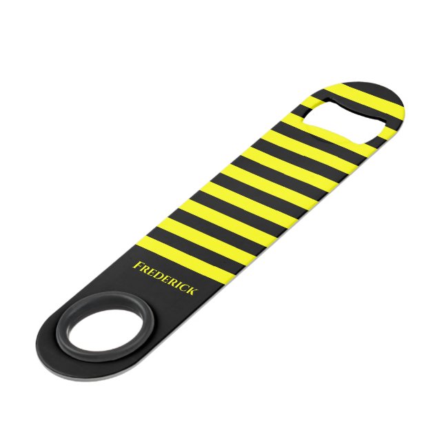 Chic Bumble Bee Style Black Yellow Stripes Motif (Devant angulaire)