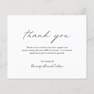 Chic Calligraphie Budget Carte de remerciements fu