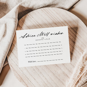 Chic Calligraphie Elégante carte de conseil de mar