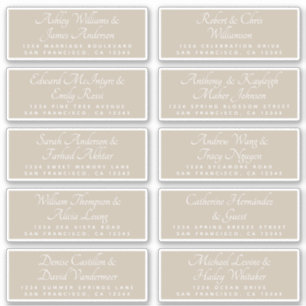 Chic Calligraphie Mariage Étiquettes de adresse in