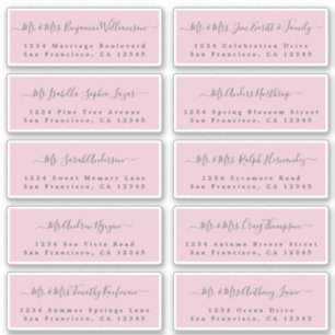 Chic Calligraphie Mariage Étiquettes de adresse in