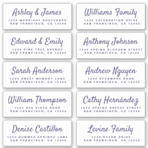 Chic Calligraphie Mariage Étiquettes de adresse in