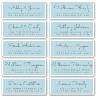 Chic Calligraphie Mariage Étiquettes de adresse in