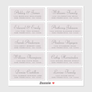 Chic Calligraphie Mariage Étiquettes de adresse in