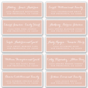 Chic Calligraphie Mariage Étiquettes de adresse in