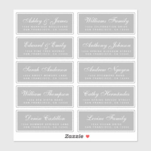 Chic Calligraphie Mariage Étiquettes de adresse in