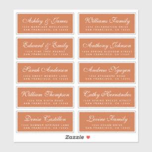 Chic Calligraphie Mariage Étiquettes de adresse in
