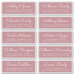Chic Calligraphie Mariage Étiquettes de adresse in
