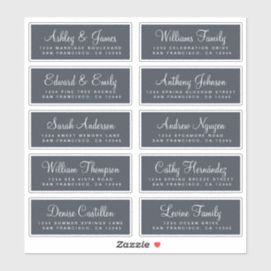 Chic Calligraphie Mariage Étiquettes de adresse in