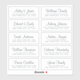 Chic Calligraphie Mariage Étiquettes de adresse in
