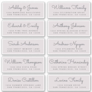 Chic Calligraphie Mariage Étiquettes de adresse in