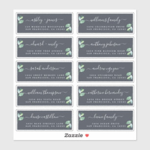 Chic Calligraphie Mariage Étiquettes de adresse in