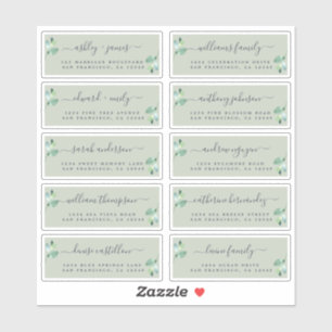 Chic Calligraphie Mariage Étiquettes de adresse in