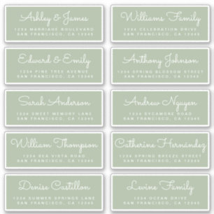 Chic Calligraphie Mariage Étiquettes de adresse in